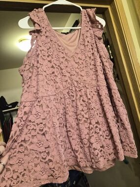 torrid Mauve Lace Tiered Tunic